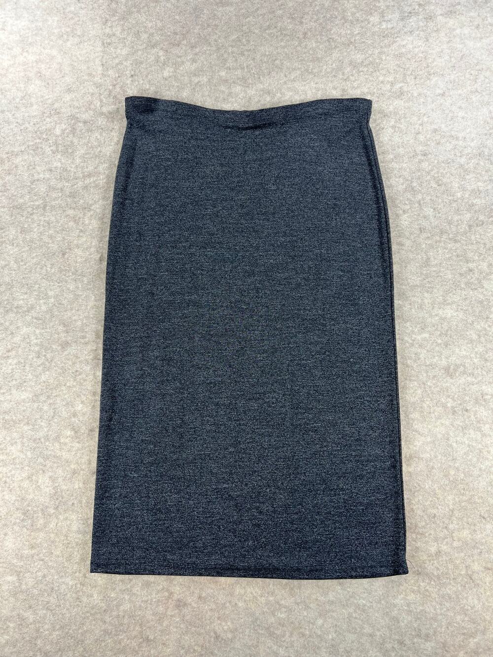 Y2K Vintage Express Midi Skirt Charcoal Heather Gray Women's Size Medium